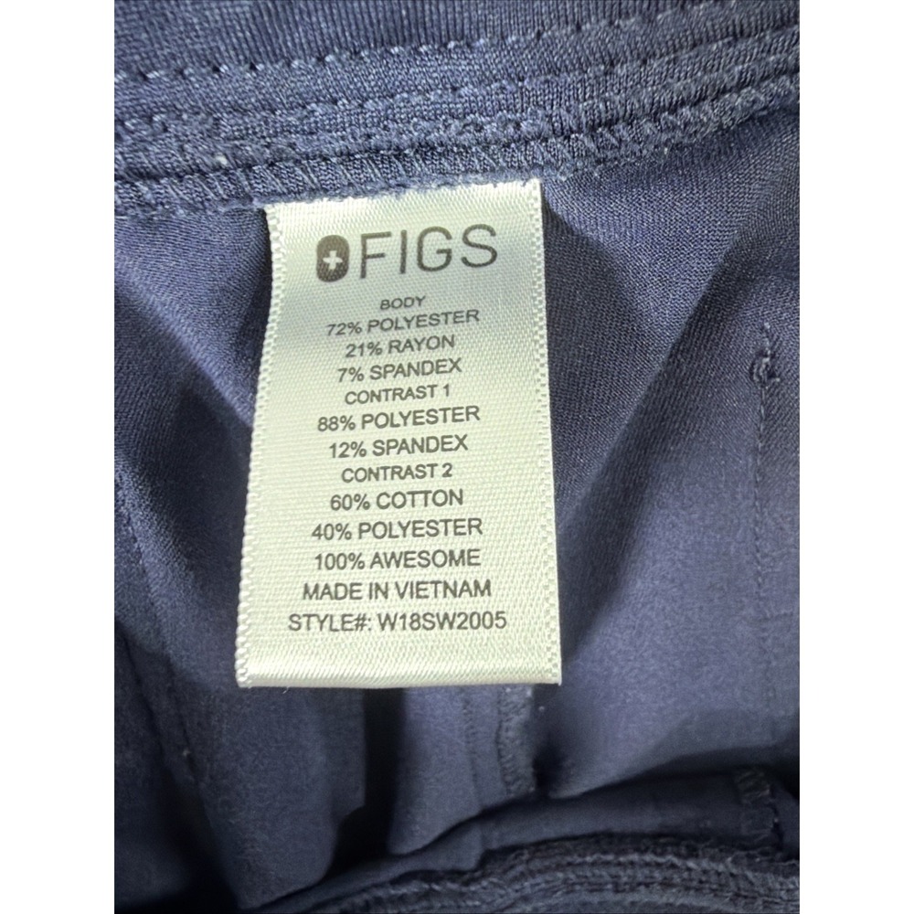 FIGS Zamora Navy Blue Jogger Scrub Pants Women Style W18SW2005 Size Medium - Picture 9 of 11